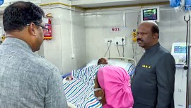 bengal panchayat poll violence, Governor visits Dinhata hospital, CV ananda bose, west bengal panchayat elections, State Election Commission, Cooch Behar Circuit House, indian express, indian express news