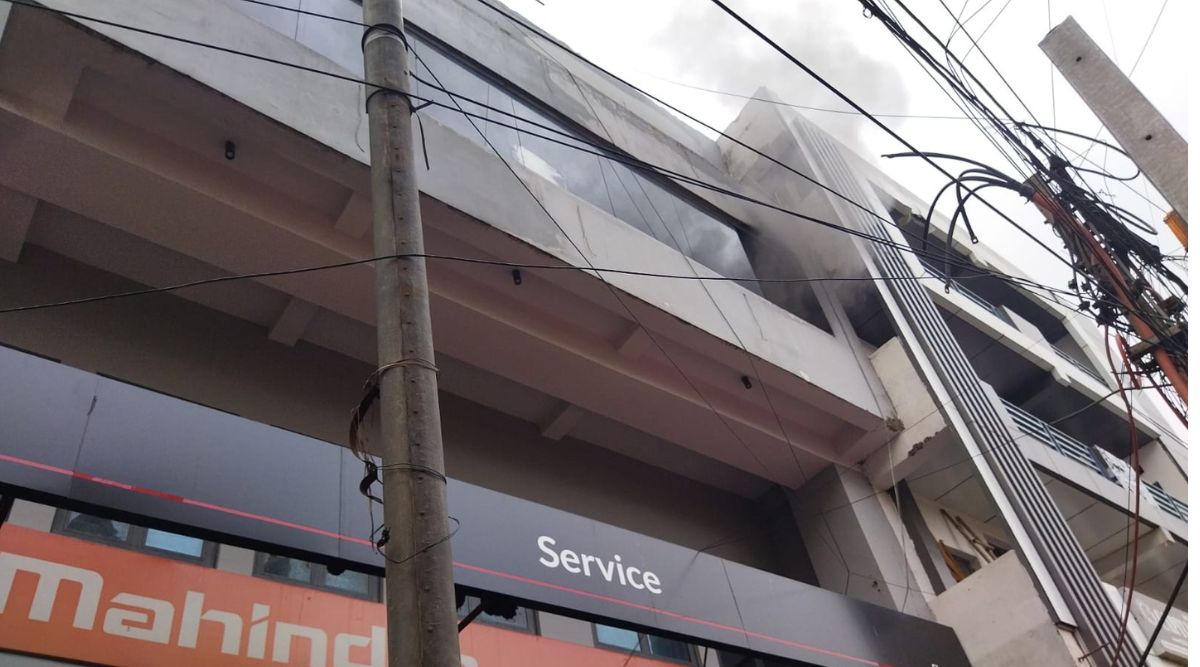 Fire breaks out inside a car showroom in West Delhi Delhi News