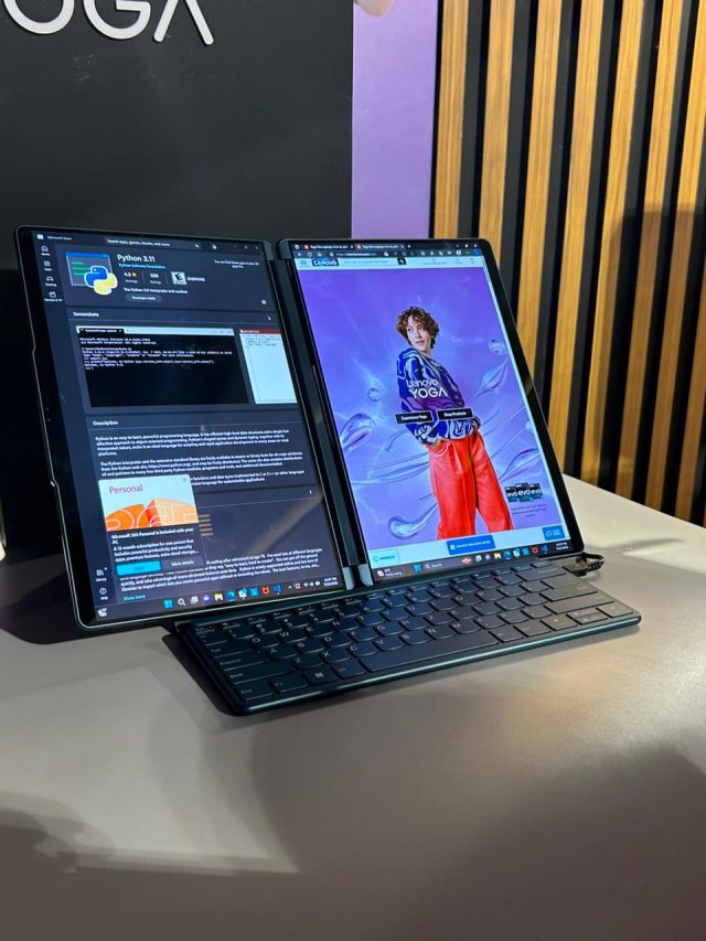 Lenovo Yoga Book I Dual Oled Screen Laptop Price Specs Features The Indian Express