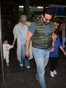 Kareena Kapoor-Saif Ali Khan return from vacation with kids Taimur and Jeh
