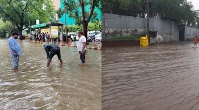 Waterlogging in several areas as heavy rains lash Delhi