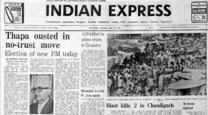 Nepalese Prime Minister Surya Bahadur Thapa, Rashtriya Panchayat, Foodgrain Prices, FM Pranab Mukherjee, first ever no confidence motion, Nepalese legislature, social values, Andean city of Cuenca, Ecuador’s Tame airline, indian exopress, indian express news