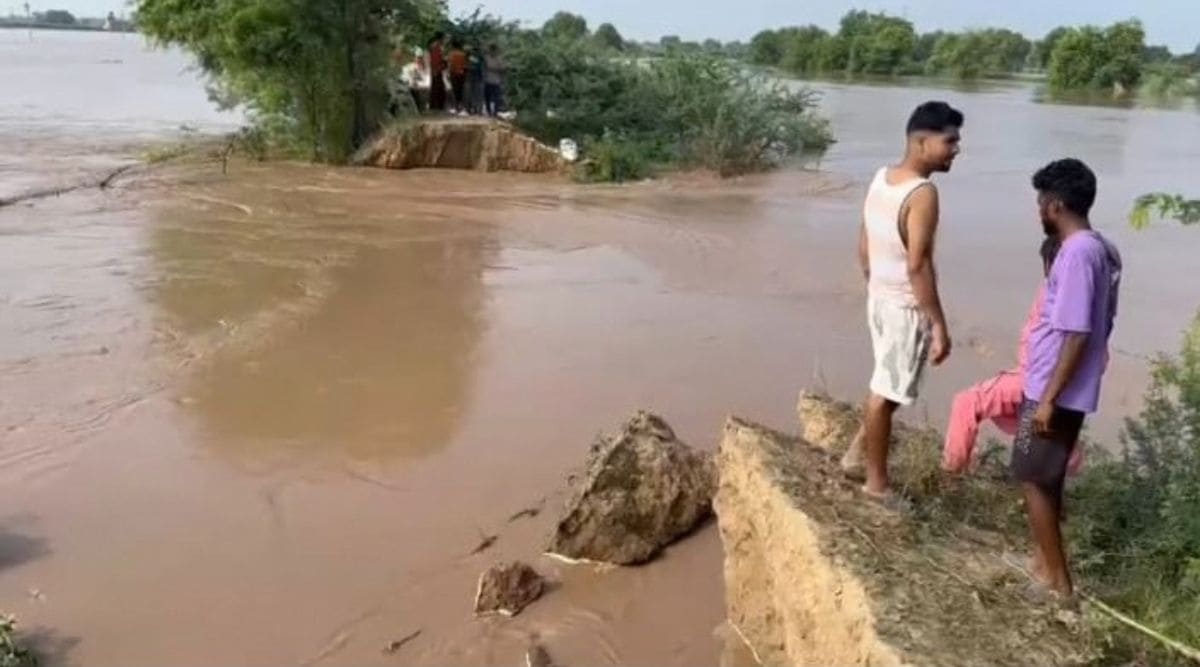 2 breaches in Ghaggar in Mansa threaten to flood nearby villages