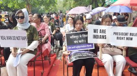 Delhi Kuki-Zo Women Forum, NCR protest in Jantar Mantar, tribal areas in Manipur, manipur violence, indian exress news