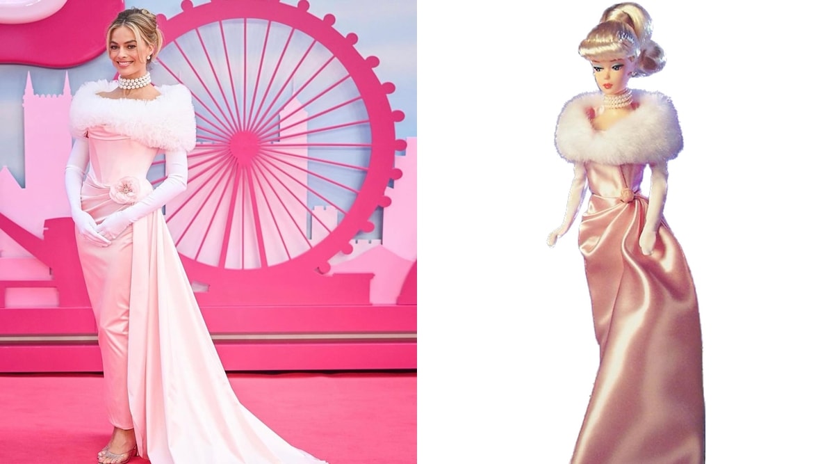 Margot Robbie channels 1960s 'Enchanted Evening' Barbie for film's London  premiere | Fashion News - The Indian Express