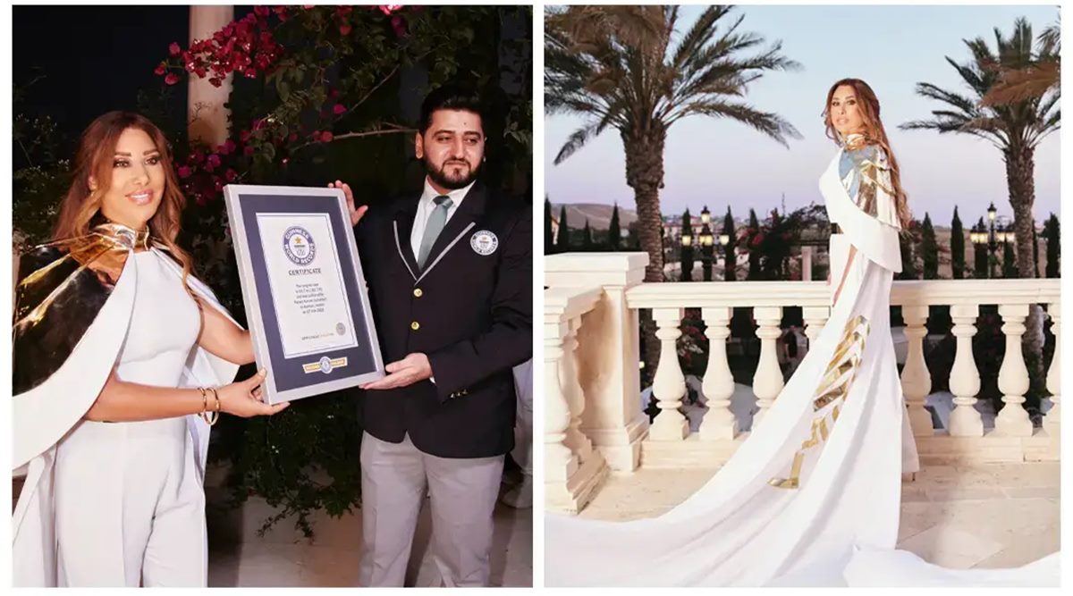 Arab celebrity Najwa Karam breaks record of world’s longest cape | Life