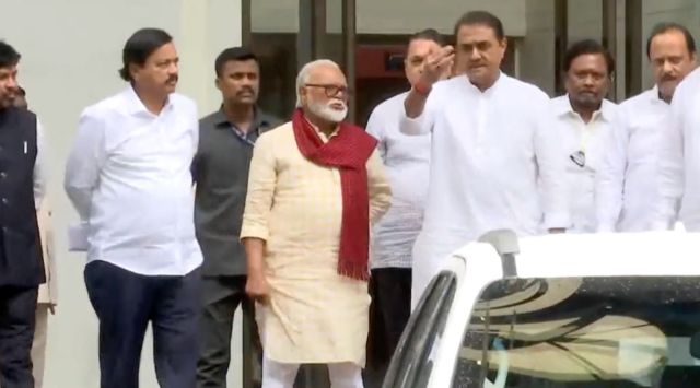 NCP ministers from Ajit Pawar camp visit Sharad Pawar