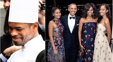Tafari Campbell (left) was former US President Barack Obama's personal chef.  (AP, Facebook/Obama)