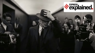 A scene from Oppenheimer, featuring CIlian Murphy.