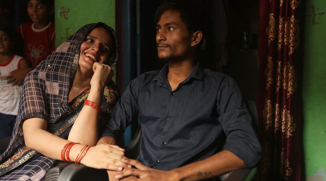 Indo-Pak couple bail, Seema and Sachin, Indo-Pak couple return to their Greater Noida home, indian express, indian express news