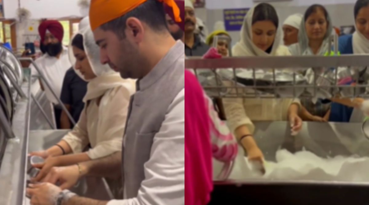 Parineeti Chopra, Raghav Chadha wash dishes at Golden Temple, fans call ...