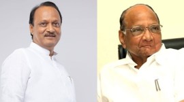 This combination photo shows NCP leaders Ajit Pawar and Sharad Pawar. (Photos via their Facebook pages)