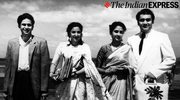 Raj Kapoor, Nargis, Bina Rai and Premnath.
