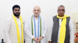 Union Home Minister Amit Shah with SBSP functionaries