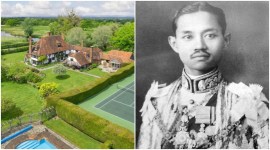 The property still boasts several antique features, such as an entrance hall with an old oak staircase, in addition to modern conveniences like a heated pool and tennis courts.