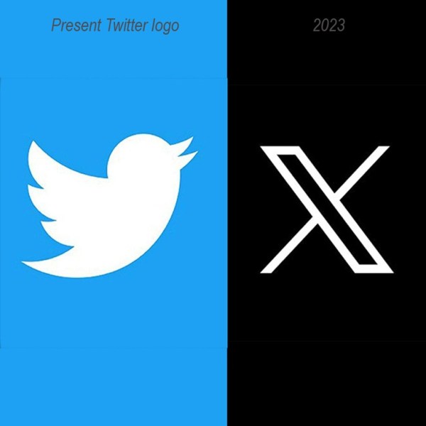 The new 'X' logo that will replace the Twitter Bird. 