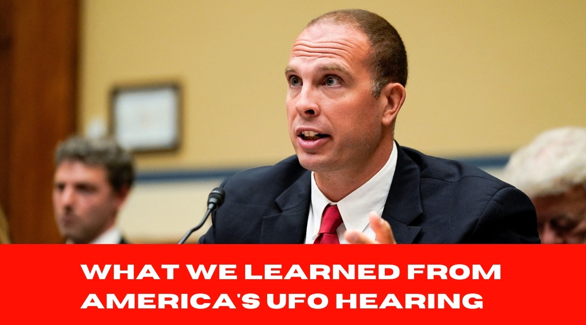 David Grusch speaks during the hearing on "Unidentified Anomalous Phenomena: Implications on National Security, Public Safety, and Government Transparency" at the US Capitol Hill in Washington, US, July 26, 2023. (Reuters)