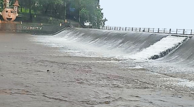 Vehar and Tansa, Vehar Tansa lakes overflow, Mumbai rains, Mumbai rain, Mumbai news, Maharashtra, Indian Express, current affairs