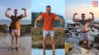 ‘Russian Popeye’ with bulging biceps injected with petroleum jelly trolled