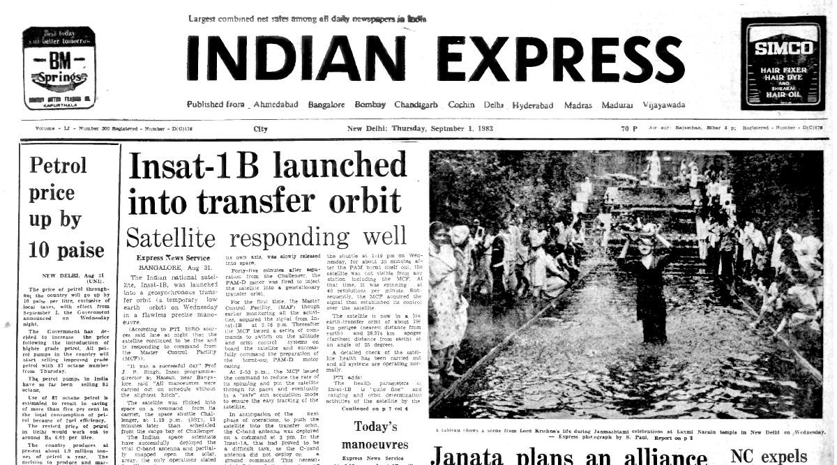 September 1, 1983, Forty Years Ago: Insat-1B success | The Indian Express