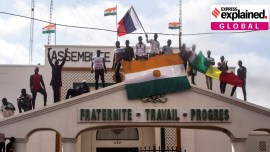Thousands of anti-sanctions protestors gather in support of the putschist soldiers in the capital Niamey