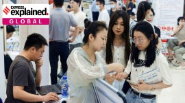 People attend a job fair in a mall in Beijing, China, on June 30, 2023.