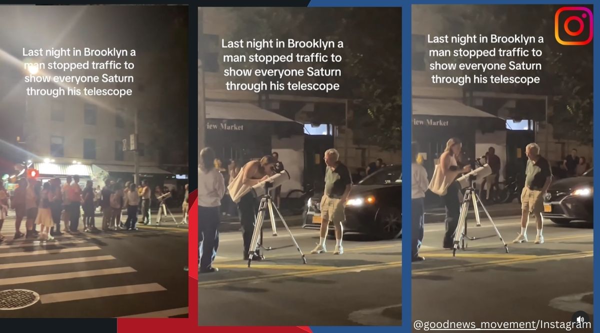 82-year-old man halts traffic as he shows strangers Saturn through his telescope in New York Trending News