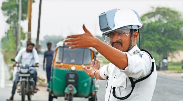 Ahmedabad Traffic Cops Wear ‘ac Helmets To Stay Cool Ahmedabad News The Indian Express 8917