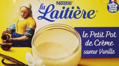 A view of a Nestle, La Laitiere product cover in a supermarket in Paris, France, August 8, 2023. REUTERS/Stephanie Lecocq