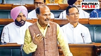 Adhir Ranjan Chowdhury, Adhir Ranjan Chowdhury suspended, Lok Sabha, Adhir ranjan in Lok Sabha, Congress, Congress on suspension of Adhir Ranjan Chowdhury, Adhir Ranjan Chowdhury suspension, Adhir Ranjan Chowdhury news, Congress news Indian Express, Opposition leaders suspended from parliament, parliament news Indian Express