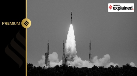 Launch vehicle LVM-3 carrying the Chandrayaan-3 mission. (Photo: ISRO)