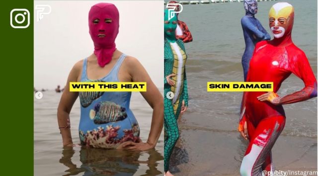 Amid rising mercury levels, ‘facekinis’ make a comeback in China
