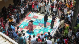 Students queue up for voter registration drive