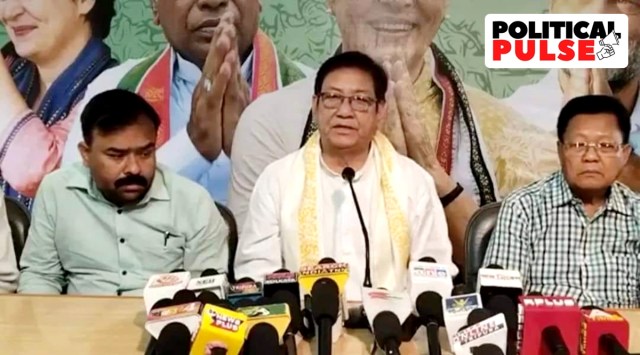 Former Tripura Congress president and MLA Birajit Sinha (center). (File photo via his Facebook page)