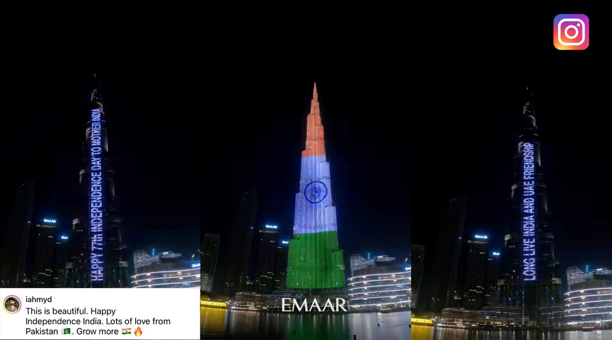 Burj Khalifa displays the Tricolour on India’s Independence Day, Pak