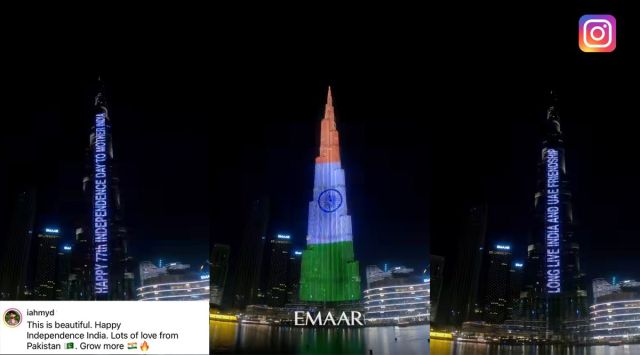 Burj Khalifa displays India’s Tricolour to commemorate 77th Independence Day