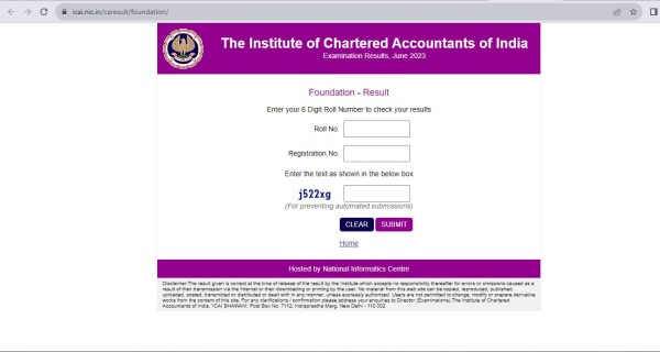 ICAI CA Foundation result June 2023 declared