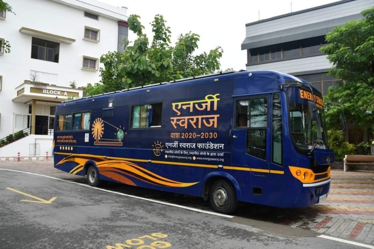 Dr.SolankiBus, mumbai, energy swaraj foundation, IIT bombay, indian express