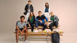 Roger Federer and Jonathan Anderson have teamed up with Uniqlo to create a sports-inspired fashion collection. (Source: UNIQLO via The New York Times)