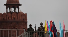 Independence Day celebrations, Independence Day, Delhi Red Fort, Independence day speech, PM Modi Red Fort speech, minimalist grandeur, heavy traditional floral arrangements , indian express news