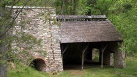 A view of the site of the Catoctin Furnace, an iron forge where enslaved people of African descent once worked