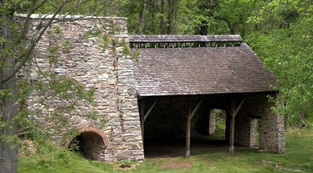 A view of the site of the Catoctin Furnace, an iron forge where enslaved people of African descent once worked