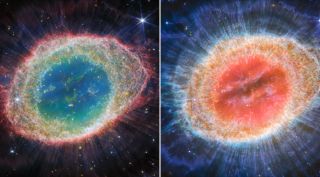 Webb telescope images of the ring nebula