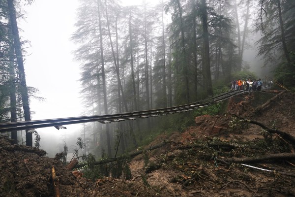 The Kalka-Shimla Railway damaged