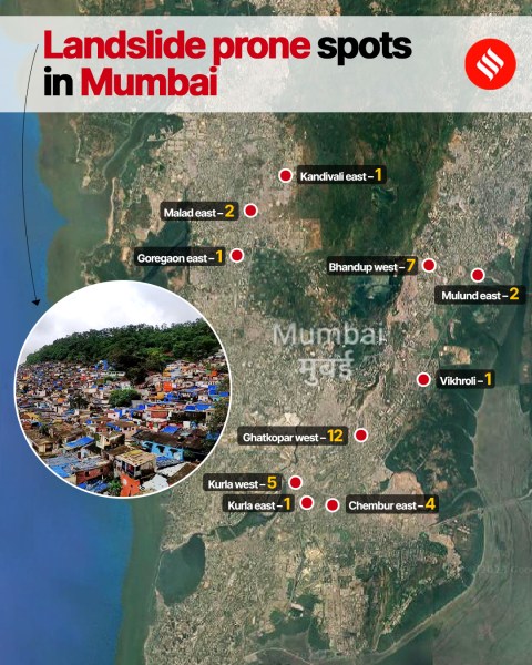 landslide prine sites of Mumbai