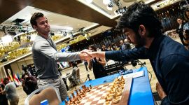 India's D Gukesh (left) lost to world no 1 Magnus Carlsen.