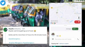 Man claims Rapido ride shows 3.7 hours of waiting time for 45-minute journey in Bengaluru