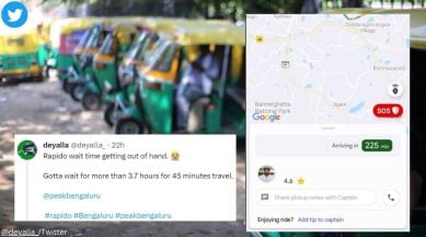Man claims Rapido ride shows 3.7 hours of waiting time for 45-minute journey in Bengaluru