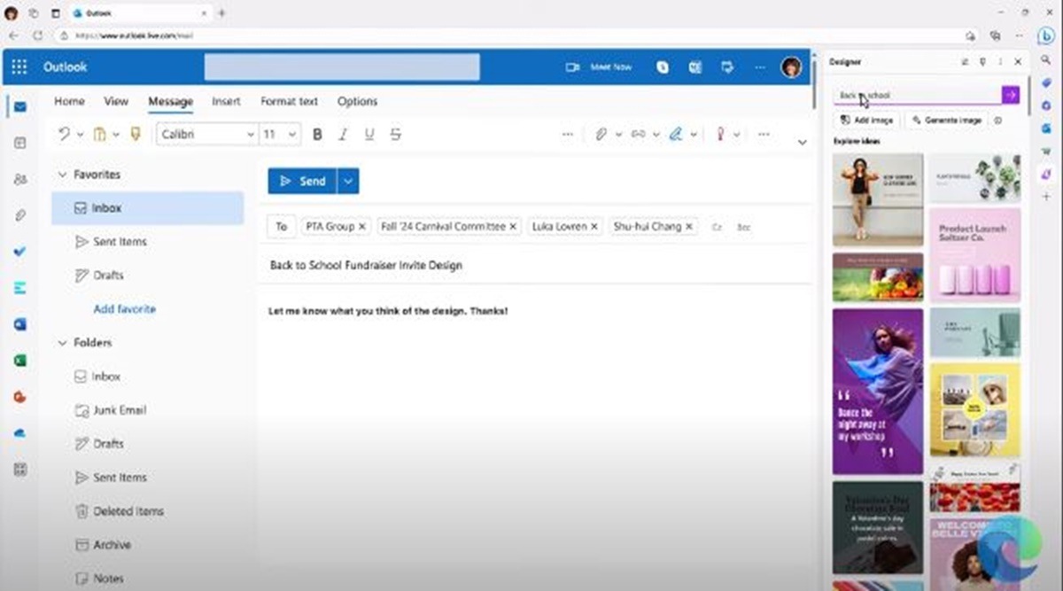 Microsoft Designer Tool | Edge sidebar new features | Microsoft Edge design tool