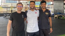 Mon Brokman (left) with HS Prannoy